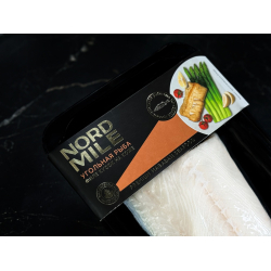 Frozen Black Cod(Угольная рыба филе кусок на коже, NORD MILE